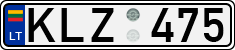 License plate of Lithuania, Cars