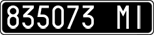 License plate of Italy, Cars (1927 year series)