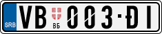 License plate of Serbia, Cars