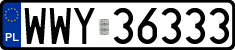 License plates of Poland, Regular car plates