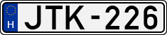 license plates of Hungary, Cars (1990)