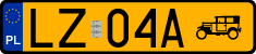 License plates of Poland, Oldtimers