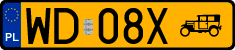 License plates of Poland, Oldtimers