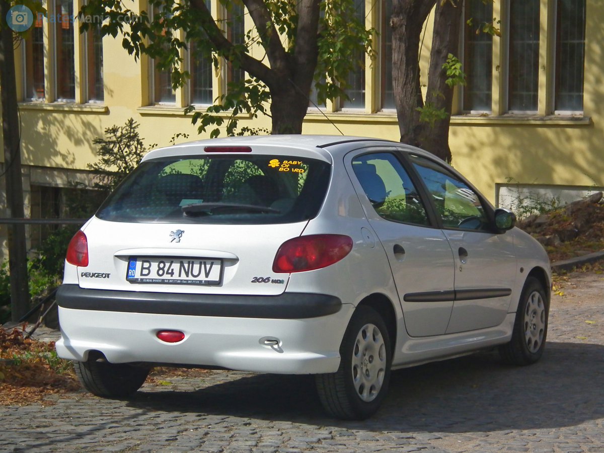 B 84 NUV, Peugeot 206 1st gen 5-door Hatch (T11), 1998–2009 (–2012 for IR-market)