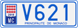 License plate of Monaco, Cars