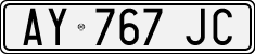 License plate of Italy, Cars (1994 year series)