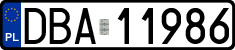 License plates of Poland, Regular car plates