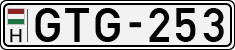 license plates of Hungary, Cars (1990)