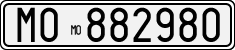 License plate of Italy, Cars (1927 year series)