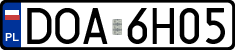 License plates of Poland, Regular car plates