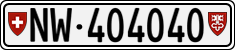 License plate of Switzerland, Cars