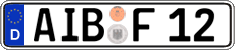 German license plate, Regular plates