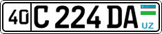 License plate of Uzbekistan, Private owners