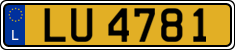 License plate of Luxembourg, 2003 year system