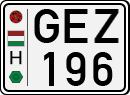 license plates of Hungary, Cars (1990)