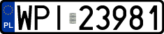License plates of Poland, Regular car plates