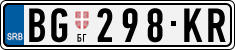 License plate of Serbia, Cars