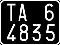 License plate of Italy, Cars (1927 year series)