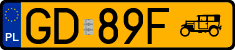 License plates of Poland, Oldtimers