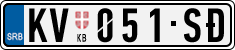 License plate of Serbia, Cars