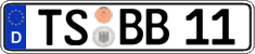 German license plate, Regular plates