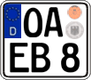 German license plate, Regular plates