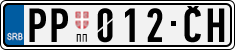 License plate of Serbia, Cars