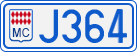 License plate of Monaco, Cars