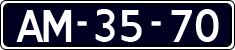 License plate of the Netherlands, Imported oldtimers (cars)