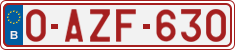 License plate of Belgium, Regular plates (2010)
