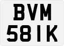 License plate of the United Kingdom, 1963 year system