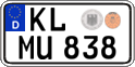 German license plate, Regular plates