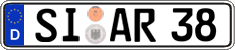 German license plate, Regular plates