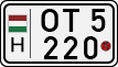 license plates of Hungary, Oldtimers (1990)