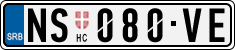 License plate of Serbia, Cars