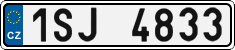 License plate of the Czech Republic, Cars (2001)