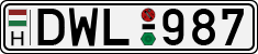 license plates of Hungary, Cars (1990)