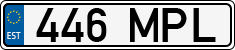 License plate of Estonia, Regular car plates
