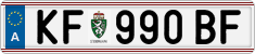 License plate of Austria, Regular plates