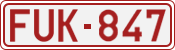 License plate of Belgium, 1951 year system