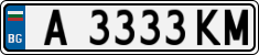 License plate of Bulgaria, Cars