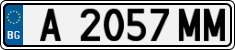 License plate of Bulgaria, Cars