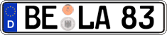German license plate, Regular plates