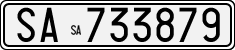 License plate of Italy, Cars (1927 year series)