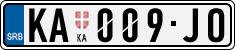 License plate of Serbia, Cars