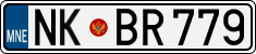 License plate of Montenegro, Cars