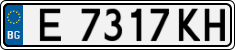 License plate of Bulgaria, Cars