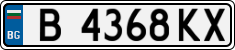 License plate of Bulgaria, Cars
