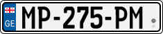 License plate of Georgia, Cars (2014)