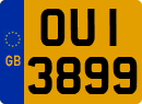 License plate of the United Kingdom, Northern Ireland (1966)